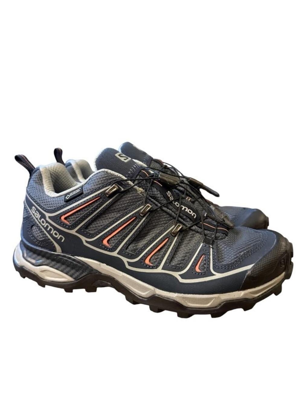 Salomon X Ultra GTX Trail Running Shoe Waterproof Gray Women size 7.5